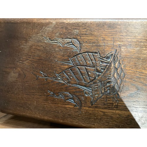 70 - Hand carved camphor wood chest 50H 94W 45D