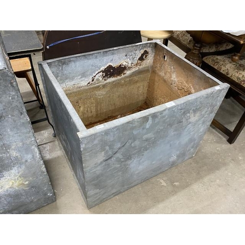 100 - Galvanised water tank/planter 56H 73W 55D