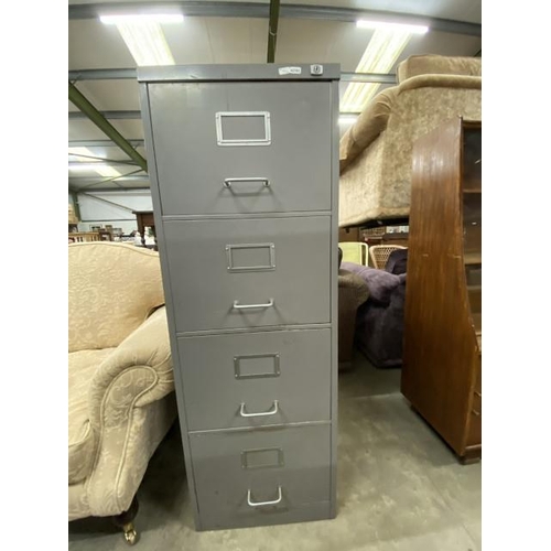 113 - Metal 4 drawer filing cabinet 132H 46W 62D