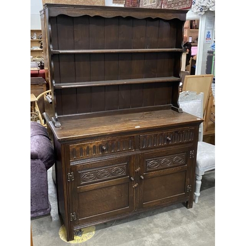 116 - Carved oak dresser 174H 122W 43D