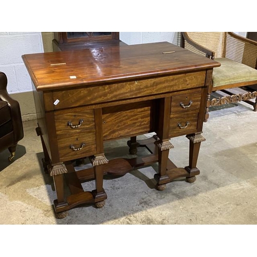 127 - Antique Dutch walnut Secretaire 80H 95W 58D