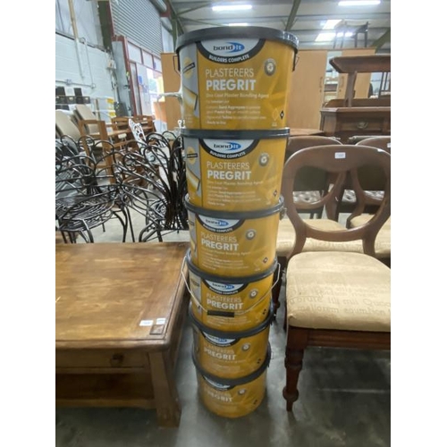 21 - 6x Bond It plasterers Pregrit in yellow (10L tubs) new