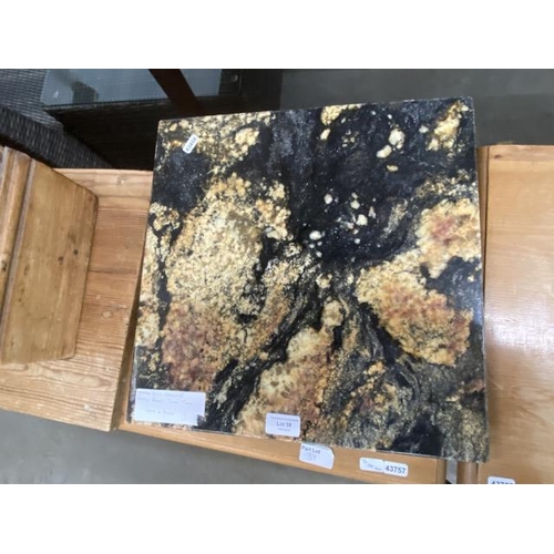 38 - Matrix gold granite pastry board 400 x 400mm