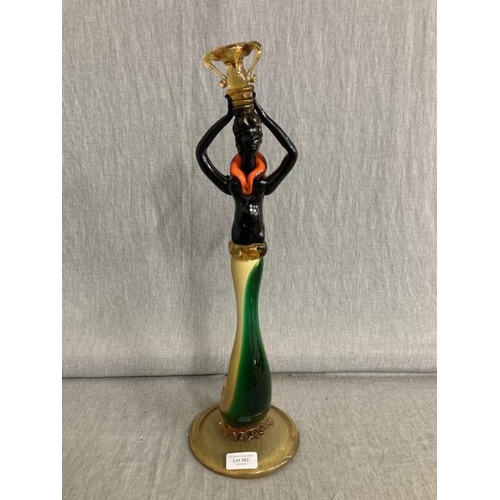 382 - Mid Century Venetian Murano glass figurine 49H