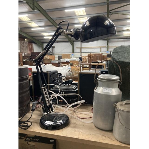 407 - Black metal angle poise desk lamp