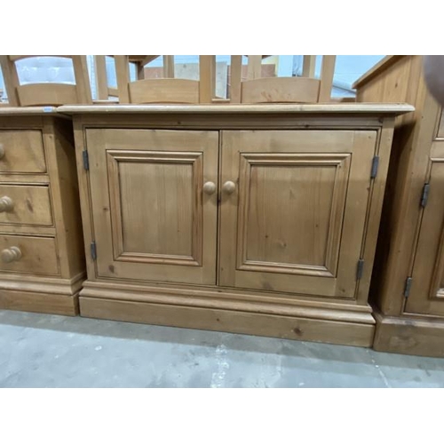 42 - Pine 2 door cupboard 65H 91W 40D