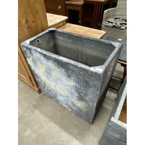 99 - Galvanised water tank/planter 77H 75W 41D