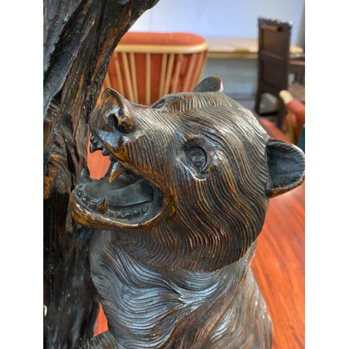 133 - Early 20th century Black Forest Bear family, hand carved sculpture 100H