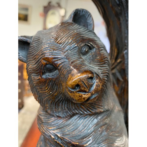 133 - Early 20th century Black Forest Bear family, hand carved sculpture 100H