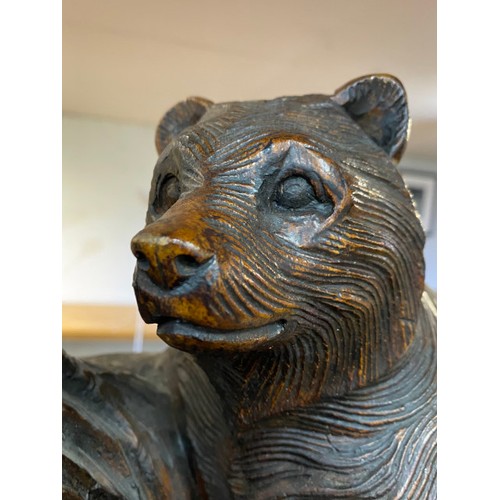 133 - Early 20th century Black Forest Bear family, hand carved sculpture 100H