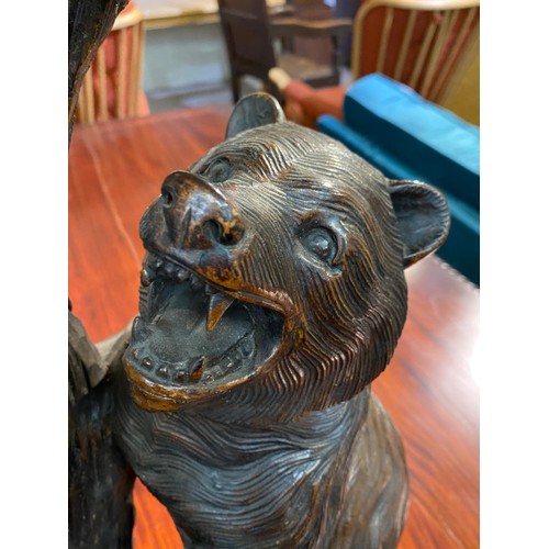 133 - Early 20th century Black Forest Bear family, hand carved sculpture 100H