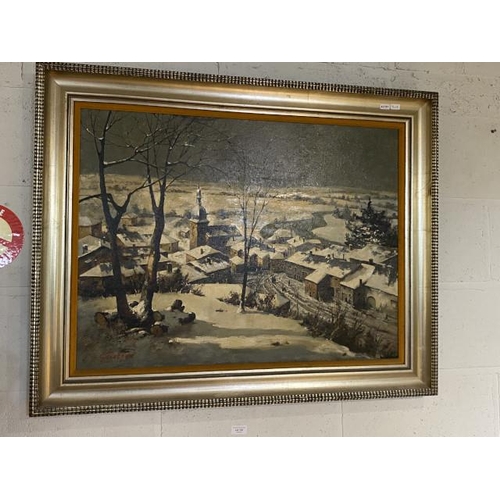 139 - Gilt framed landscape oil by Simon Van Gelderen (1905-1986) 96 x 76cm