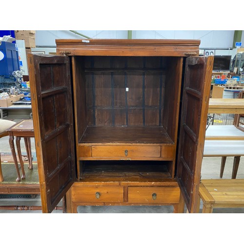 188 - 20th century Chinese hardwood wedding cabinet 171H 108W 57D