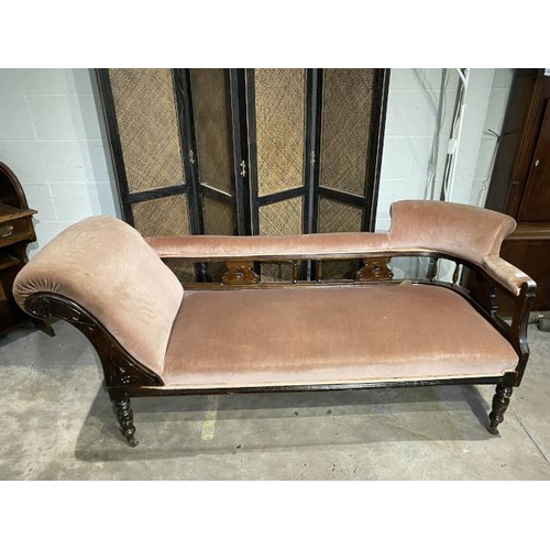 135 - Victorian mahogany framed  Chaise Longue 170W 60D