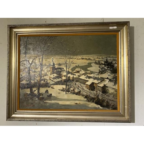 139 - Gilt framed landscape oil by Simon Van Gelderen (1905-1986) 96 x 76cm