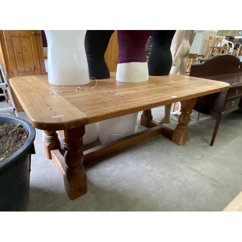 167 - Victorian style pine refectory table 74H 178W 118D