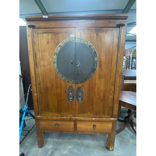 188 - 20th century Chinese hardwood wedding cabinet 171H 108W 57D