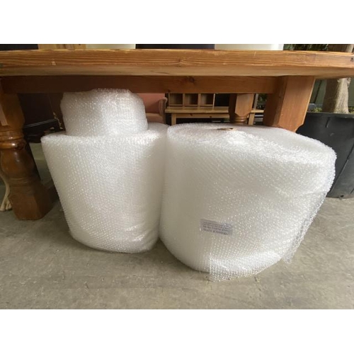 195 - 2 rolls of bubble wrap 500mm x 100M (small bubble) NEW