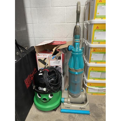 2 - ‘George’ numatic GVE370 wet/dry vacuum & a Dyson DC07