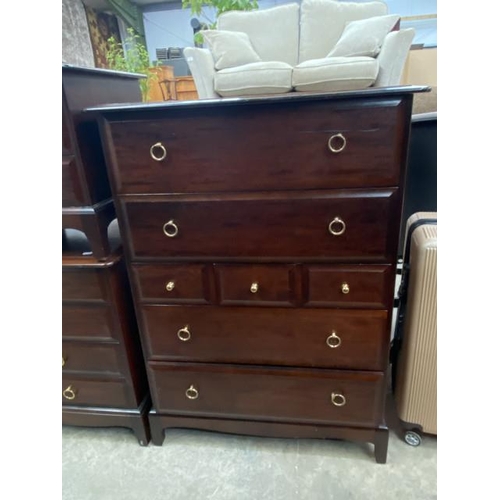 210 - Stag Minstrel mahogany multi drawer chest 112H 82W 46D