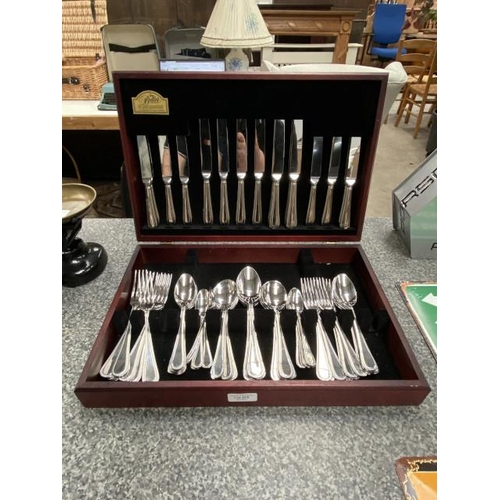 275 - Canteen of George Butler 'Beaded' Pattern cutlery, 60 pieces (8 knives & carving set missing)