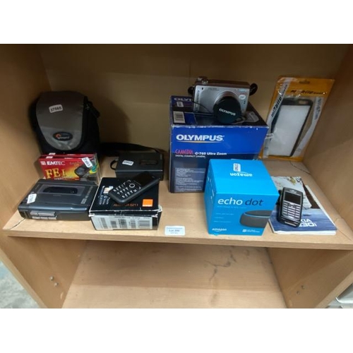 289 - Boxed Amazon Echo Dot, Olympus C-765 ultra zoom digital camera, Alcatel mobile phone, Nokia mobile e... 