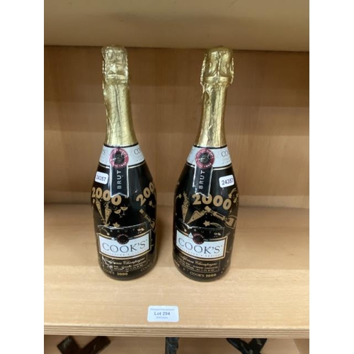 294 - 2 bottles of Cook's Collector's Series Brut 2000 California champagne 750ml each