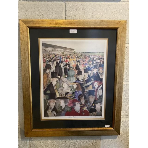 307 - Gilt framed pencil signed Limited Edition print “Royal Ascot” by Sue Macartney-Snape  569/750 (57 x ... 