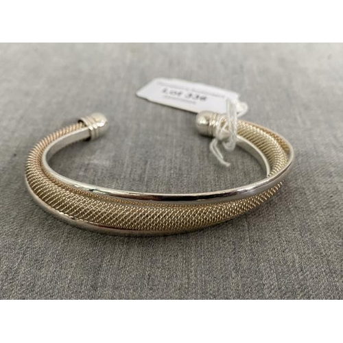 336 - 925 silver cuff bangle