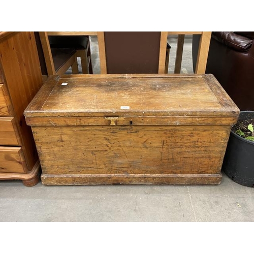 44 - Victorian pine blanket box 44H 91W 42D (as found)