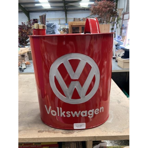 447 - Reproduction metal 'Volkswagen' petrol can, NEW