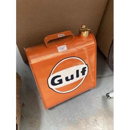 461 - Reproduction metal 'Gulf' petrol can, NEW