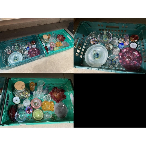 474 - Good collection of art glass inc. Mdina, Caithness, jar of marbles etc., paperweights inc. Caithness... 