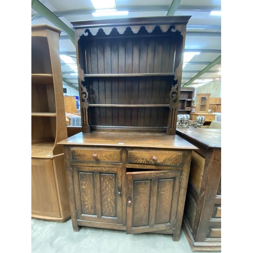 71 - Good quality oak dresser with panelled back 196H 107W 45D