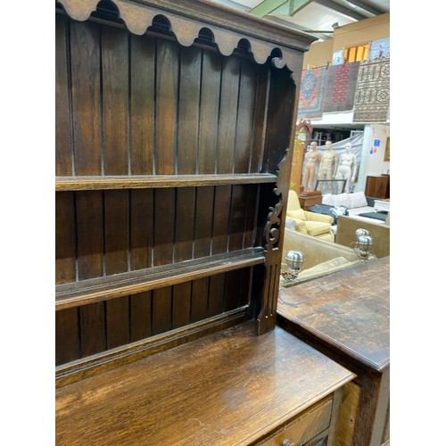 71 - Good quality oak dresser with panelled back 196H 107W 45D