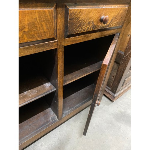 71 - Good quality oak dresser with panelled back 196H 107W 45D