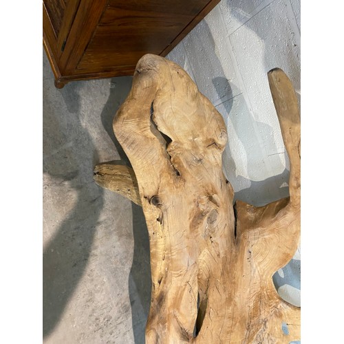 79 - Natural teak root bench 180W