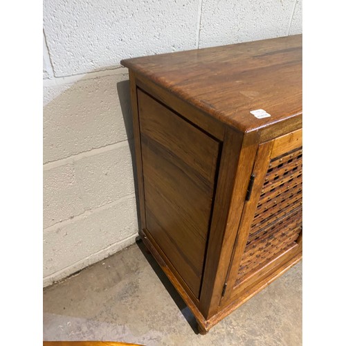 81 - Sheesham wood Asian sideboard with 3 drawers/2 doors 80H 140W 44D