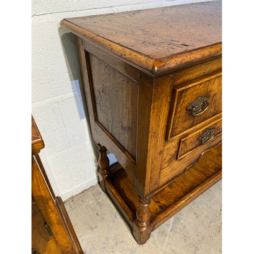 86 - Titchmarsh & Goodwin style oak dresser base 75H 130W 38D