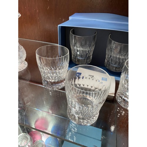 411 - 5 Wedgwood crystal Thirlmere tumblers (2 boxed), Edinburgh Crystal 