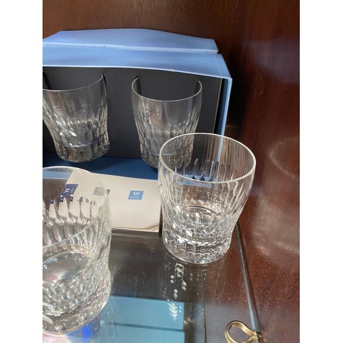 411 - 5 Wedgwood crystal Thirlmere tumblers (2 boxed), Edinburgh Crystal 