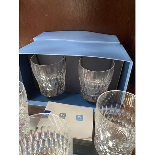 411 - 5 Wedgwood crystal Thirlmere tumblers (2 boxed), Edinburgh Crystal 