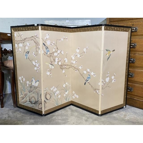 108 - Asian 4 panel screen (each panel 89H 39W)