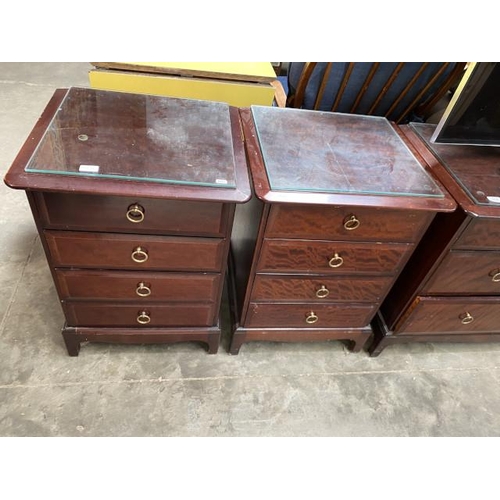 125 - 2 Stag Minstrel mahogany four drawer chests 71H 53W 46D