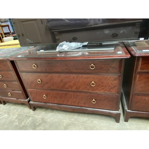 126 - Stag Minstrel mahogany 3 drawer chest 71H 106W 47D