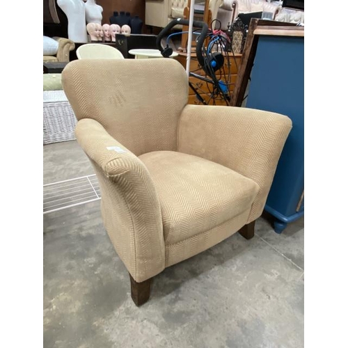 154 - Herringbone upholsters armchair 86W