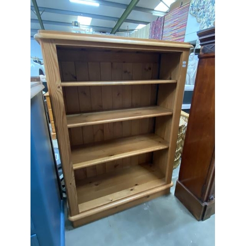 157 - Pine farmhouse bookcase 122H 90W 39D