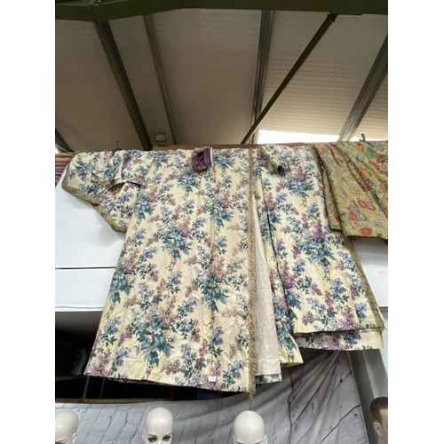 195 - 2 pairs of Arthur Sandersons & Sons Ltd floral curtains  80cm wide x 260cm drop and 150cm wide x 260... 