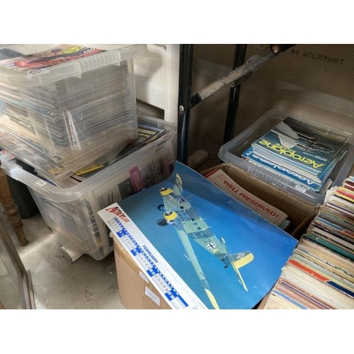 501 - 7 boxes of Aeroplane magazines etc