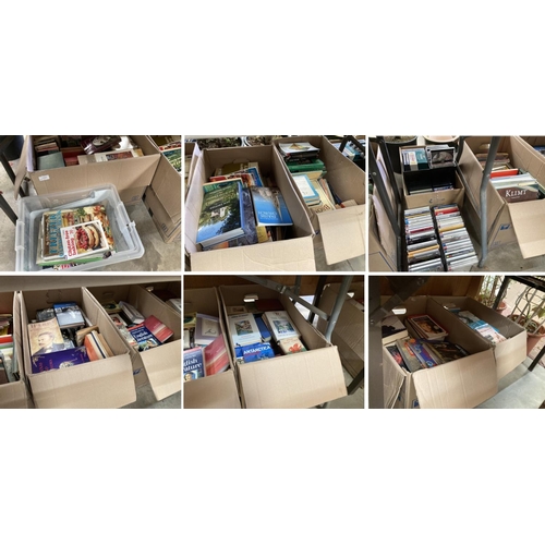 504 - 10 boxes of assorted books including classical literature, cookery, gardening, novels, autobiographi... 